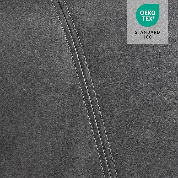 MCombo Electric Power Lift Recliner Chair Sofa with Massage and Heat for Elderly, 3 Positions, 2 Side Pockets, and Cup Holders, USB Ports, Faux Leather 7040 (Grey, Medium)