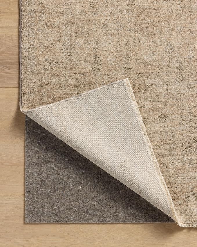 Loloi Magnolia Home by Joanna Gaines Junie Collection JUE-02 Oatmeal/Smoke 2'-0" x 3'-0", .38" Pile Height, Accent Rug