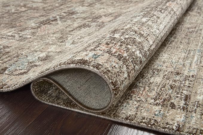 Loloi Magnolia Home by Joanna Gaines Millie Collection MIE-03 Charcoal/Dove 2'-7" x 8'-0", .25" Pile Height, Runner Rug