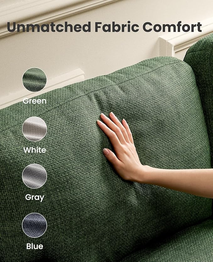 Amada 65" Loveseat Sofa, 2 Seater Couch with Deep Seats and Wide Armrests for Living Room, Comfy Couch with Removable Washable Covers, Easy Assembly