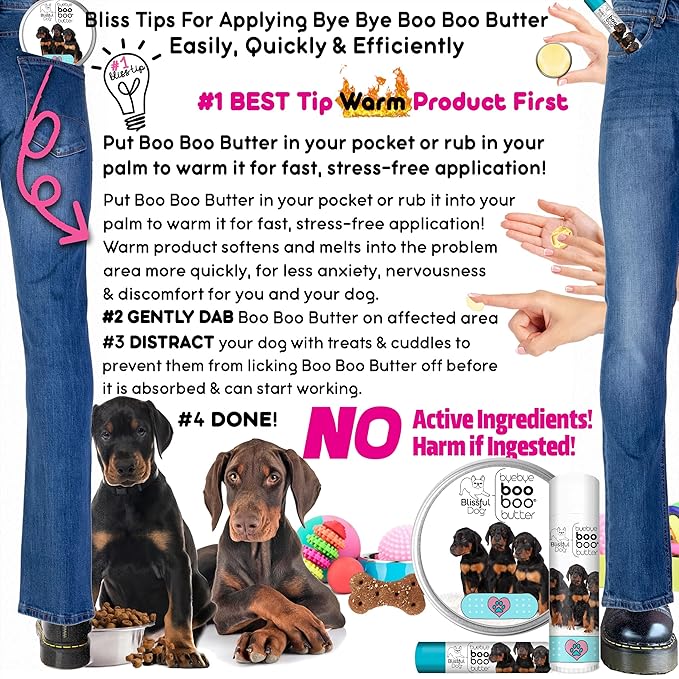 The Blissful Dog Doberman Pinscher Boo Boo Butter, 2-Ounce