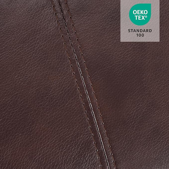 MCombo Large Power Lift Recliner Chair with Massage and Heat for Tall Elderly People, 3 Positions, Cup Holders, and USB Ports, Faux Leather 7516 (Large, Dark Brown)