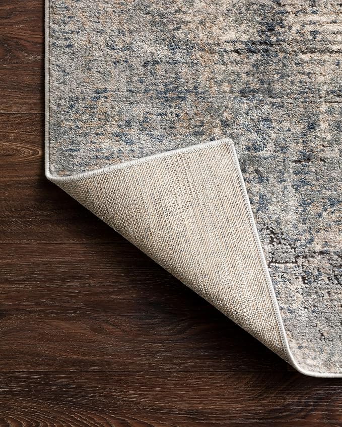 Loloi Teagan Collection TEA-05 Denim/Slate 2'-8" x 13' Runner Rug, Large, Soft Neutral Rug, High-Traffic for Living Room, Bedroom, Home Office, Dining Area