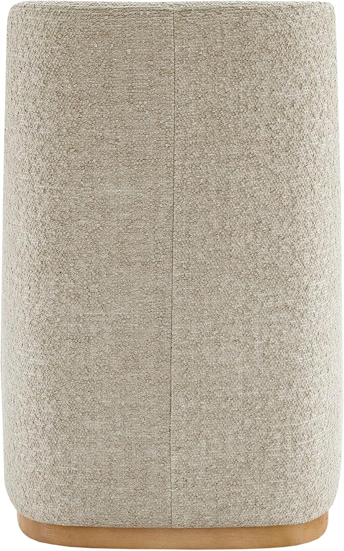 CHITA Upholstered Rolling Dining Chair on Casters Set of 4, FSC Certified Modern Fabric Dining Chair with Casters, Boucle Dining Chairs for Reading Room Waiting Room Kitchen Dining Room, Oatmeal