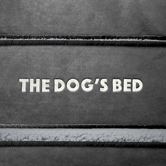 The Dog's Bed Replacement Outer Cover ONLY (Outer Cover ONLY - NO Bed, NO Waterproof Inner) for The Dog's Bed, Washable Plush Fabric, Medium (Grey Plush)