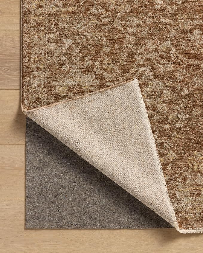 Loloi Magnolia Home by Joanna Gaines Junie Collection JUE-01 Clay/Natural 2'-0" x 3'-0", .38" Pile Height, Accent Rug