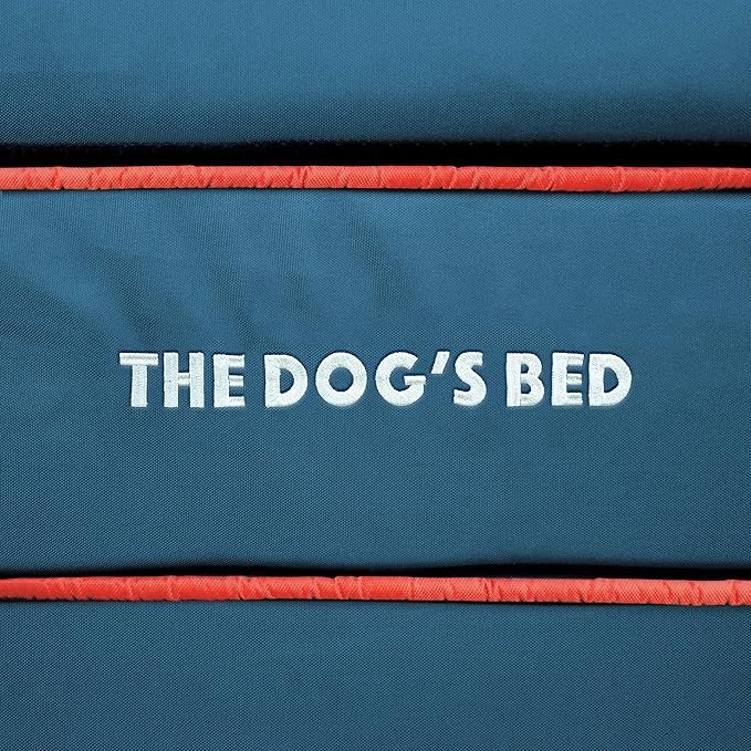 Replacement Outer Cover for The Dog's Bed Orthopedic Memory Foam Dog Bed. Washable Oxford Fabric, Medium (Blue with Red Piping USA Flag Embroidery & Centre Flag)