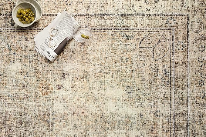 Loloi Margot Collection MAT-01 Antique/Sage 7'-6" x 9'-6" Area Rug feat. CloudPile, No-Shed Easy Clean Large Patterned Area Rug for Living Room, Bedroom, Dining Area