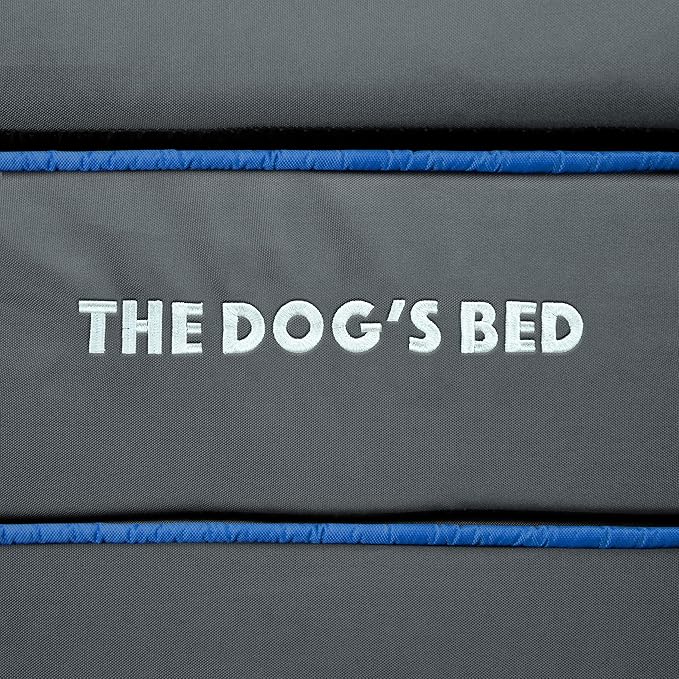 The Dog’s Bed Orthopedic Memory Foam Dog Bed, XXXL Grey/Blue 64x44, Pain Relief for Arthritis, Hip & Elbow Dysplasia, Post Surgery, Lameness, Supportive, Calming, Waterproof Washable Cover