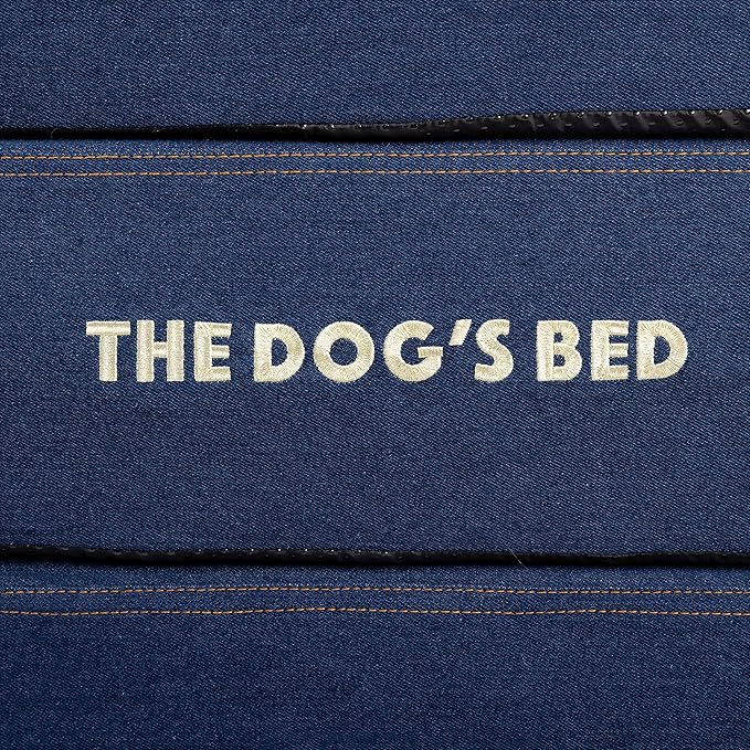 The Dog’s Bed Orthopedic Memory Foam Dog Bed, XL Blue Denim 46x28, Pain Relief for Arthritis, Hip & Elbow Dysplasia, Post Surgery, Lameness, Supportive, Calming, Waterproof Washable Cover