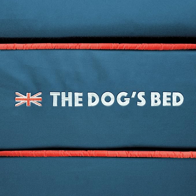 The Dog’s Bed Orthopedic Cooling Memory Foam Dog Bed, XXL Blue Oxford with Red Trim UK Flag Pain Relief for Arthritis, Hip & Elbow Dysplasia, Post Surgery, Supportive, Calming, Waterproof Washable