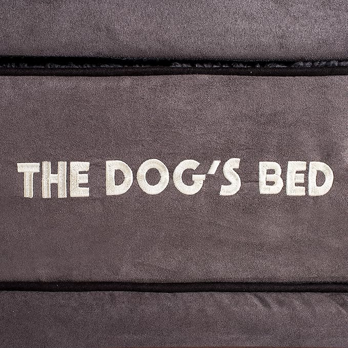 The Dog’s Bed Orthopedic Memory Foam Dog Bed, XXL Grey Plush 54x36, Pain Relief for Arthritis, Hip & Elbow Dysplasia, Post Surgery, Lameness, Supportive, Calming, Waterproof Washable Cover