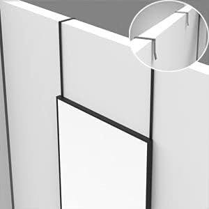 ANYHI Over The Door Mirror, 42"x14" Door Mirror Full Length, 2 Hooks, Over The Door or Wall Monuted, Aluminum Frame, for Bedroom Bathroom Checkroom, Black