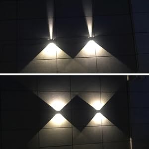Outdoor Wall Lights 2PCS 3000k Wall Light Outdoor Porch Light Modern Wall Sconce up Down Light Outdoor Wall Light fixtures 20W LED Wall Pack Light