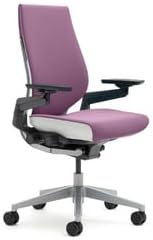 Steelcase Gesture Office Chair - Ergonomic Work Chair with Wheels for Carpet - Comfortable - Intuitive-to-Adjust for Desk - 360-Degree Arms - Concord Purple Fabric