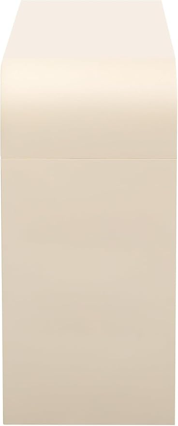 55'' Fluted Console Table with Storage Drawers, Wood Modern Curved Entryway Table with Storage for EntryWay, Hallway, Foyer (Beige)