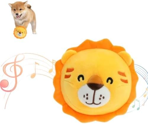 Active Interactive Plush Toys - Moving Squeaky Dog Toys for Small to Medium Dogs, Washable Lion