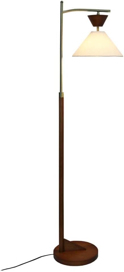 Floor Lamp with Foot Switch, Modern Standing Lamp with Linen Shade, Tall Reading Lamp for Living Room,Bedroom,Office,Study Room