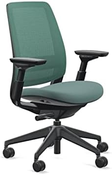 Steelcase Series 2 Office Chair, Graphite Frame, Cogent Connect Peacock, Hard Floor Casters