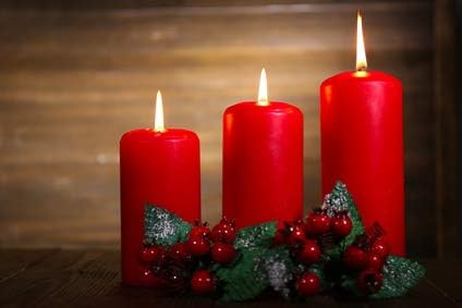 D'light Online 3 X 4 Inch Pillar Candles Set of 12 Bulk Event Pack Round Unscented Premium Wax Pillar Candles for Wedding, Spa, Party, Birthday, Holiday, Bath and Home Decor (3X4, Red)