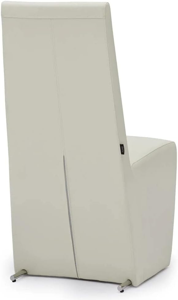 Zuri Furniture Boston High Back Modern Dining Chair - Cream