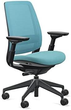 Steelcase Series 2 Office Chair, Graphite Frame, Cogent Connect Lagoon, Hard Floor Casters