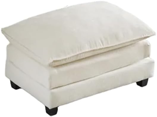 Ottoman for Moudua l Sectional Cloud Sofa | Space-Saving Apartment Couch with 29.1" Deep Seat & Footrest | FSC Certified Solid Wood & Metal Frame | Easy Assembly & 1YR Guarantee l Beige