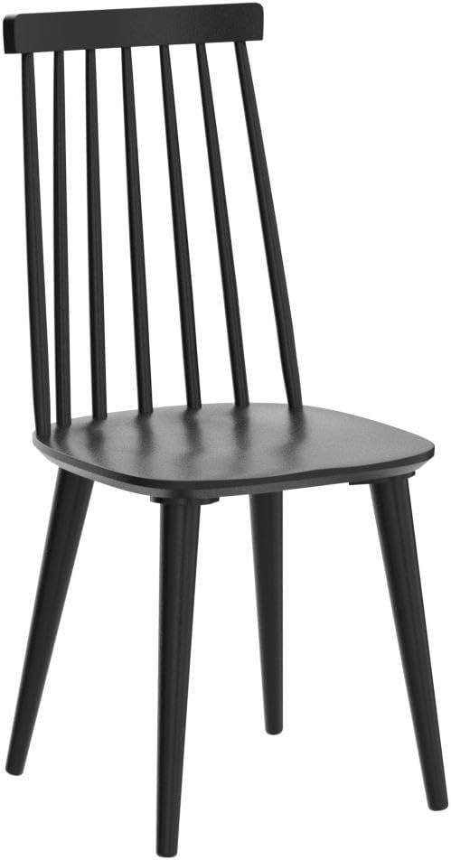 DUHOME Dining Chairs Set of 2 Wood Dining Room Chair Black Spindle Side Kitchen Room Country Farmhouse Chairs Black