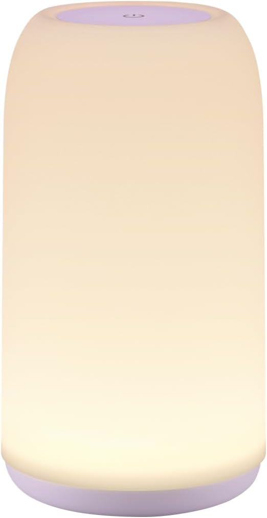 Cordless Table Lamps Rechargeable, Touch Lamp for Bedroom [Sleek Design & RGB Mode] 4-Level Brightness Small Bedside Lamp, LED Lamp Multi-Color Smart Nightstand Light for Living Room Home Gifts