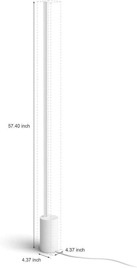 Philips Hue Signe Smart Floor Lamp, White - White and Color Ambiance LED Color-Changing Light - 1 Pack - Indoor - Control with Hue App - Works with Alexa, Google Assistant, and Apple Homekit