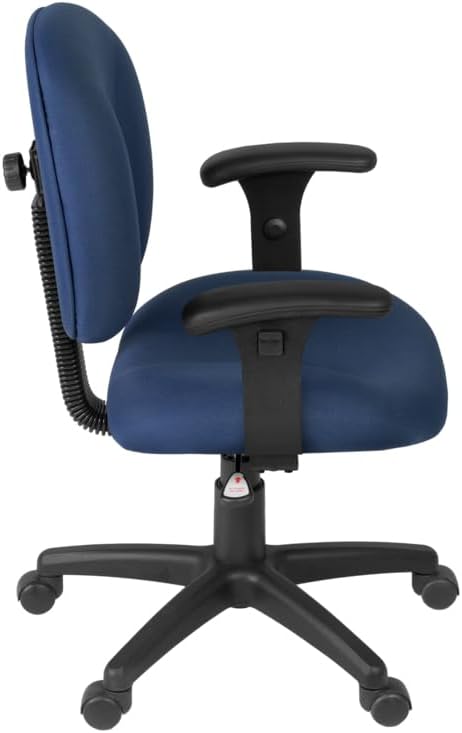 Romig Comfort Series Swivel Fabric Computer Task Chair with Adjustable Arms - Navy Blue