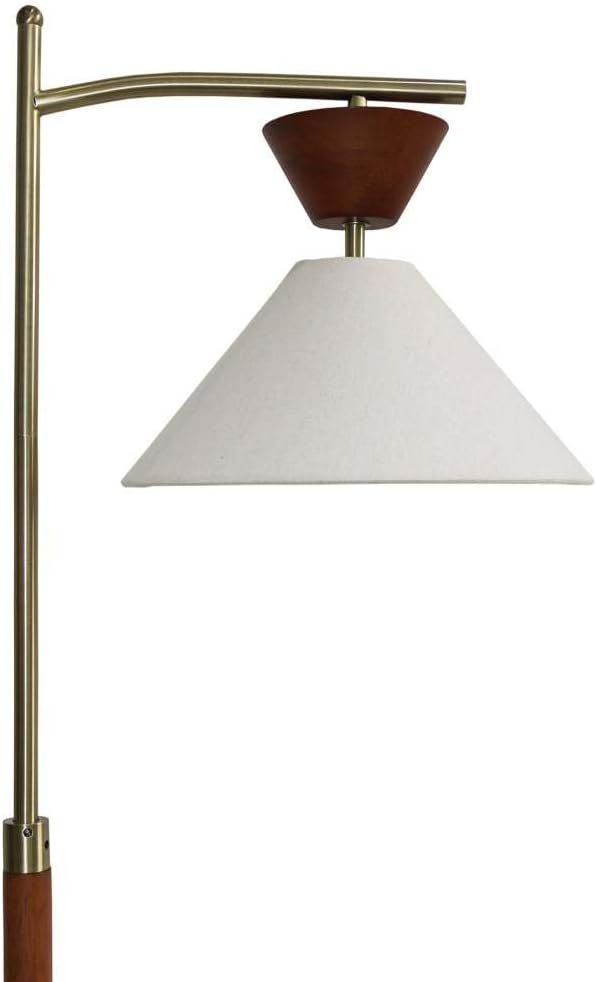 Floor Lamp with Foot Switch, Modern Standing Lamp with Linen Shade, Tall Reading Lamp for Living Room,Bedroom,Office,Study Room