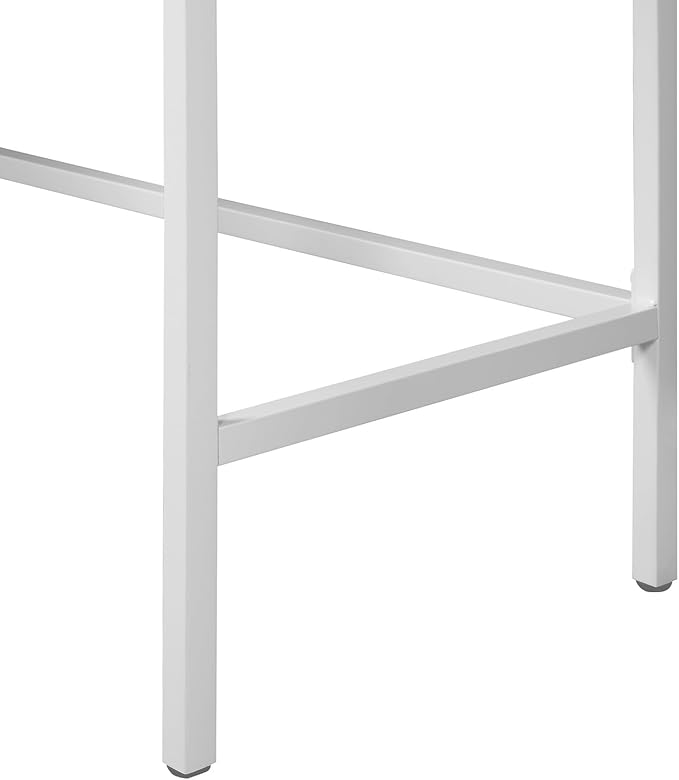 OSP Home Furnishings Contempo L-Shaped Desk, White
