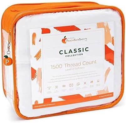 PeachSkinSheets Light Mocha Sheet Set - 1500tc Level of Softness - Extra Soft Cooling Sheets for Hot Sleepers and Night Sweats - Regular King Size…