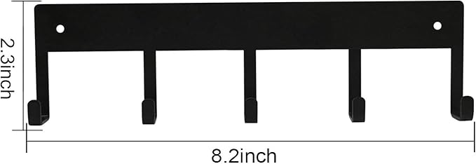 Myartte Key Holder Key Hooks Wall Decorative Zinc Alloy Key Organizer Rack with Screws and Sticker for Entryway, Kitchen, Bedroom, Organize Car Keys, House Keys, Small Accessories and Jewelry