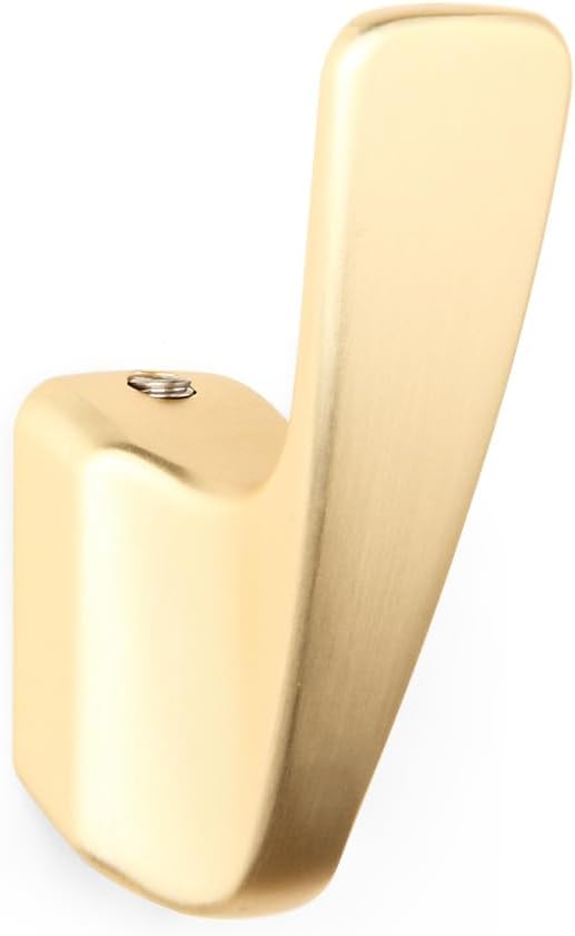 SARIHOSY5 Packs Coat Hooks,Metal Hooks for Clothes, Hats, Bags, Towels, Keys(Frosted Gold)