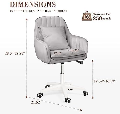 Cute Office Chair Home Computer Chairs Adjustable Task Chairs Modern Office Chair Makeup 360° Swivel Computer Mid Back Chair