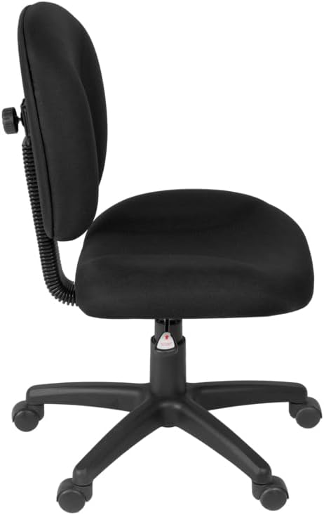 Romig Comfort Series Swivel Fabric Computer Task Chair - Armless - Black