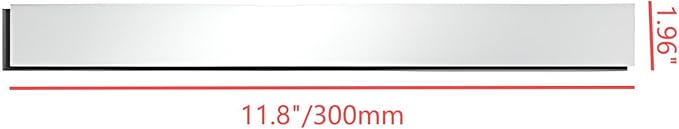 20Pcs DIY Striped Mirror Stickers 11.8" Length Self Adhesive Removable Long Acrylic Frameless Mirror Sheets for Home Living Room Bedroom DIY Decor (Silver)