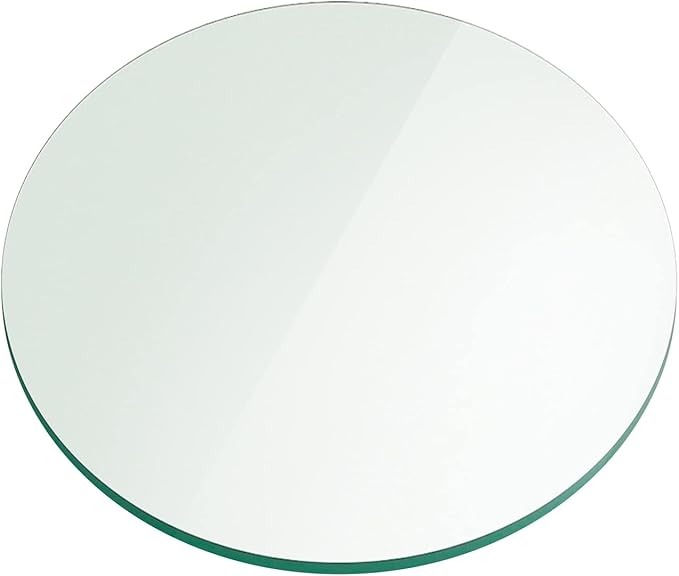 48" Inch Round Glass Table Top 1/4" Thick Flat Polish Edge Tempered by Fab Glass and Mirror