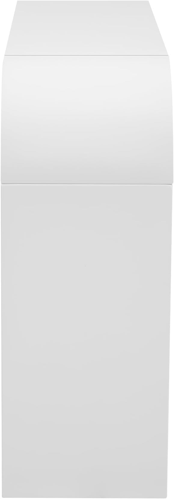 52" Curved Console Table for Entryway Modern Long and Narrow Foyer Table Behind Couch for Corridor Living Room Wood (White)