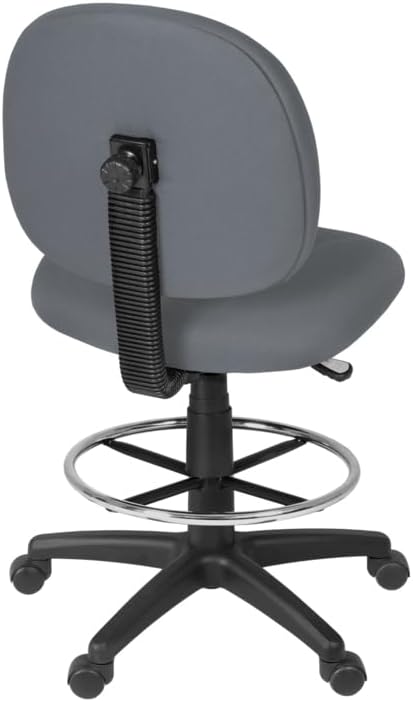 Romig Comfort Series Swivel Fabric Computer Task Chair with Drafting Kit - Grey