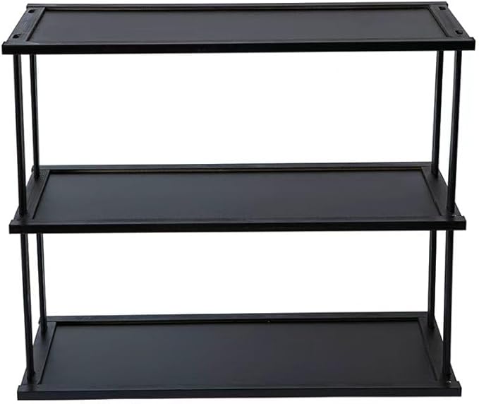 Bamboo Desktop Bookshelf Organizer – 3-Tier Desk Storage Rack for Office, Home, Study, Kitchen – Compact Shelf for Books, Plants, Toiletries, Supplies (Three Layers - Length 26.38 in)