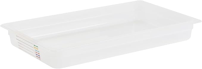 Restaurantware Food Pans Pack of 10 Plastic Rectangle Food Containers Full Size with Traceability Label, Storage Containers Dishwashable Hot Cold Friendly for Restaurants Buffet Commercial Use
