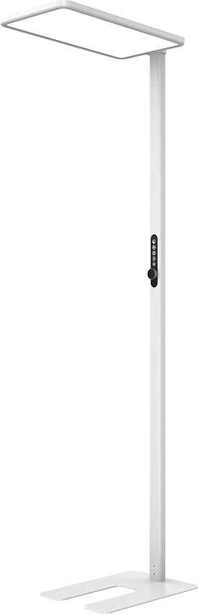 JINIU 79” Eye-Care LED Floor Lamp, Bridgelux Thrive™ Full-Spectrum Standing Lamp, 150W 11000LM, Dimmable 4000K Natural Daylight, Motion Sensor for Home Office, Playroom, Special Nightlight for Bedroom