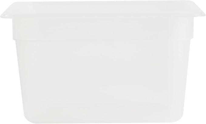 Restaurantware Food Pans Pack of 10 Plastic Rectangle Food Containers 1/4 Size with Traceability Label, Storage Containers Dishwashable Hot Cold Friendly for Restaurants Buffet Commercial Use