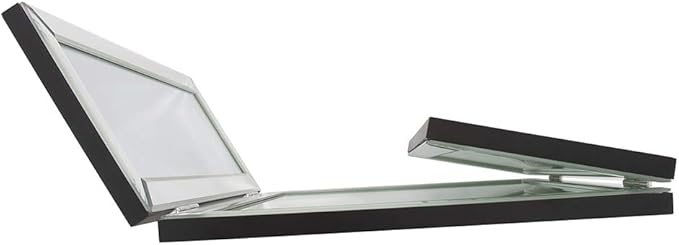 Howard Elliott Tripoli Trifold Vanity Mirror 3 Way TableTop Bedrooms, Bathroom, Makeup Portable Cosmetic & Makeup Mirror with Beveled Edges Tri-fold Mirror, 31 Inch x 21 Inch