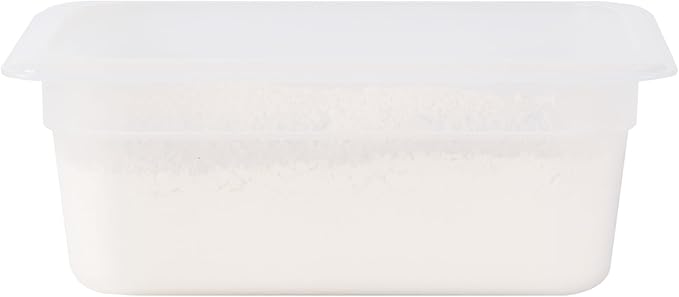 Restaurantware Food Pans Pack of 10 Plastic Rectangle Food Containers 1/4 Size with Traceability Label, Storage Containers Dishwashable Hot Cold Friendly for Restaurants Buffet Commercial Use