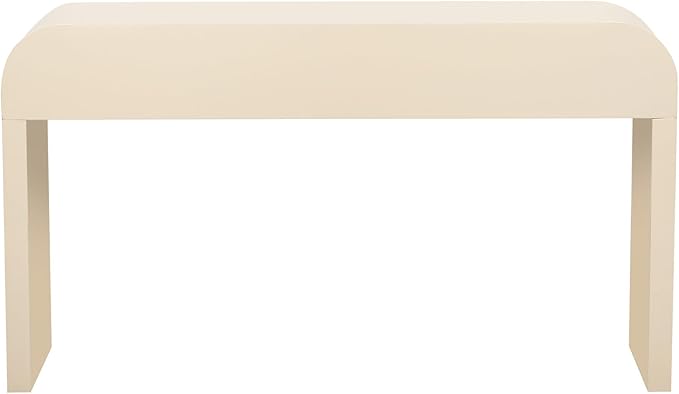 Modern Curved Entryway Console Table 55-Inch Entry Sofa Table with Storage Drawers for Living Room Entrance Hallway Accent Furniture (Apricot Cream)