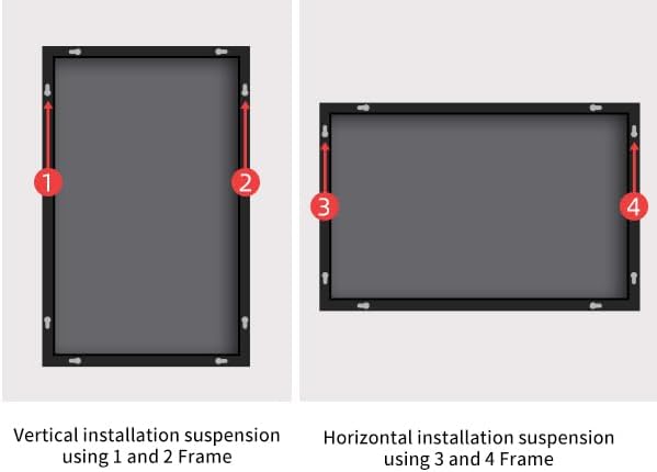 BONEWEI Bathroom Mirror,55x36 inch Large Wall Mirror for Bathroom Wall Mounted Black Rectangle Corner Mirrors,Black Bathroom Mirror for Living Room,Farmhouse,Bedroom Entryway,Horizontal/Vertical